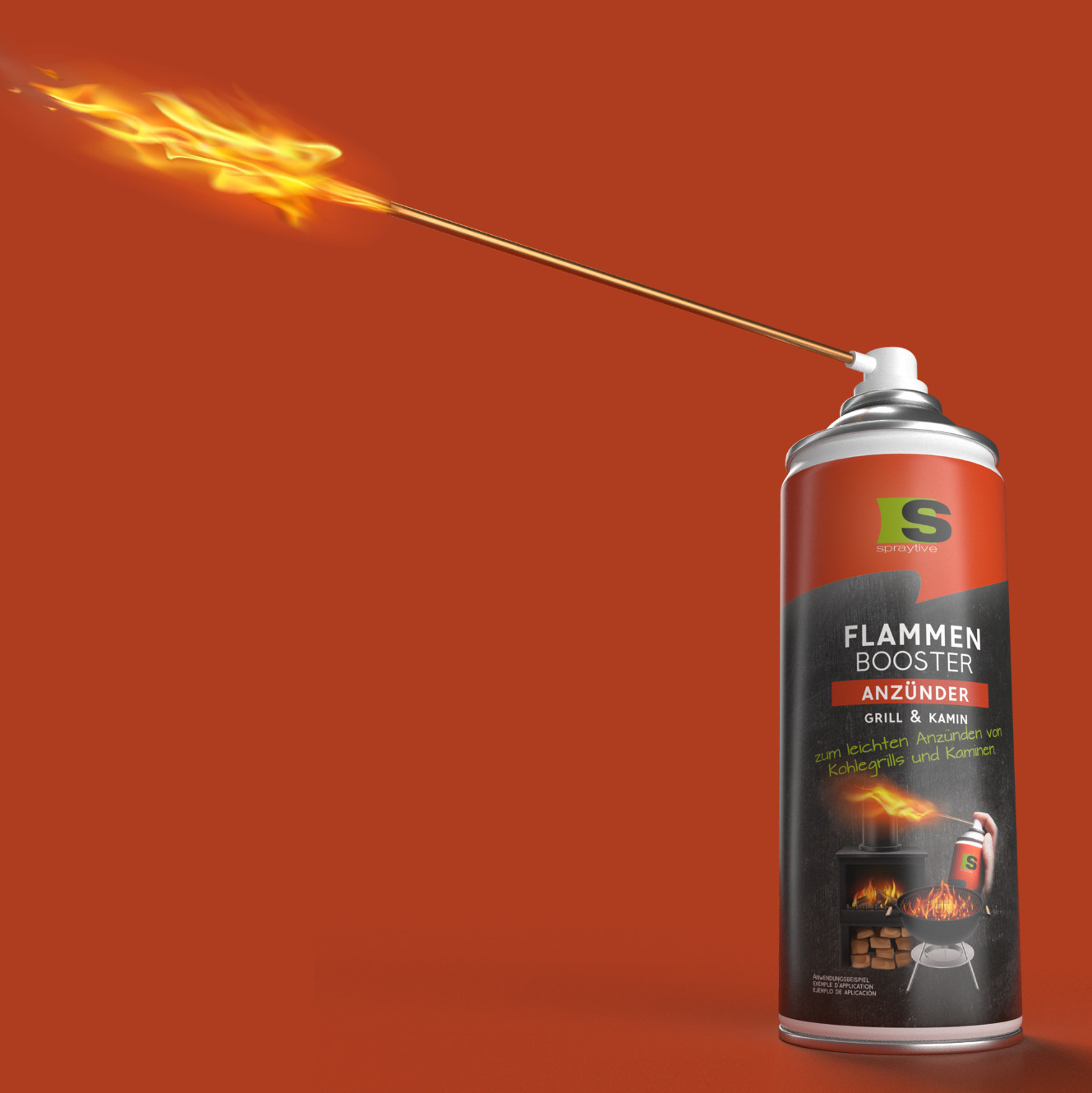 6 x 500ml Flammen-Booster Grill- & Kaminanzünder - Für Kohlegrill, Kamin & Feuerkorb